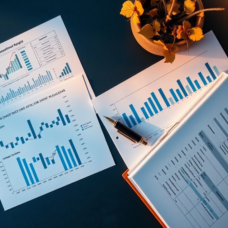 Documente financiare structurate pe suprafață indigo